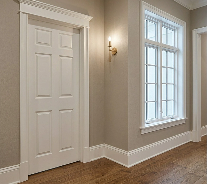 Interior Trim Installation Ottawa; Crown Moulding Installation; Baseboard and Casing Replacement; Coped Joints and Miters; Hintonburg Modern Trim Design
