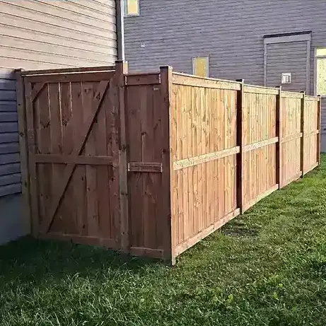 Backyard privacy fence with gate in Carleton Place — photo 4
