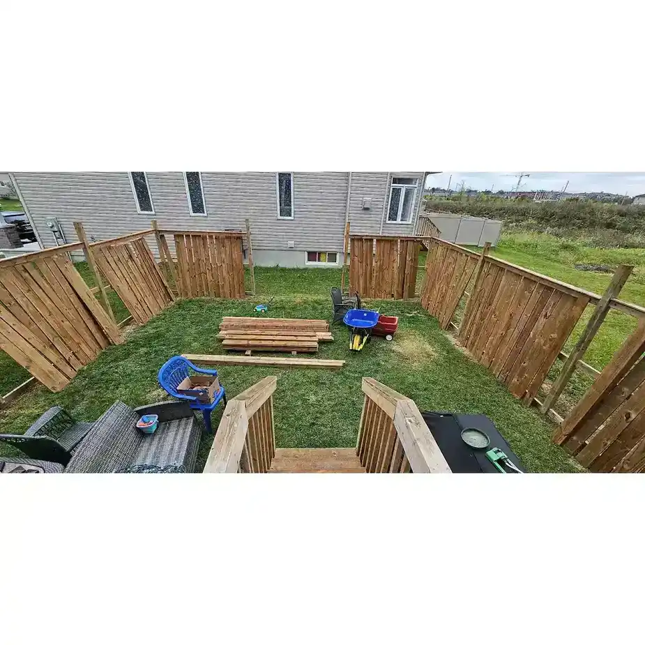 Backyard privacy fence with gate in Carleton Place — photo 2