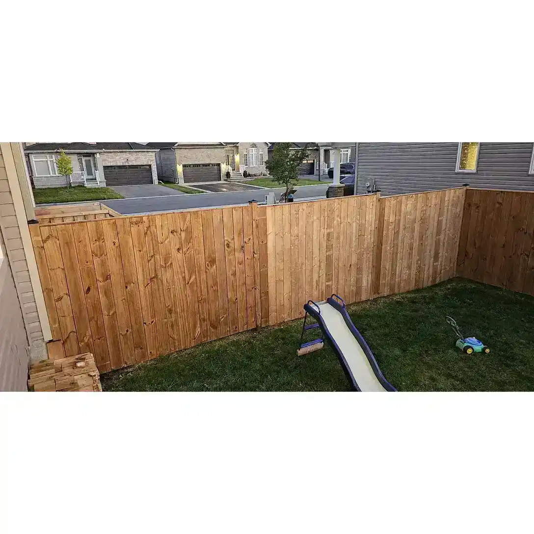 Backyard privacy fence with gate in Carleton Place — photo 5