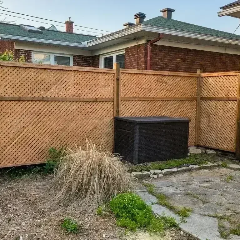 Lattice fence — Rough Carpentry Contractors; Finish Carpentry Services Ontario; O.Reg. 332/12 compliant portfolio