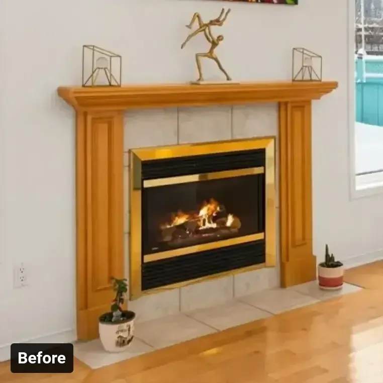 Fireplace renovation — photo 2