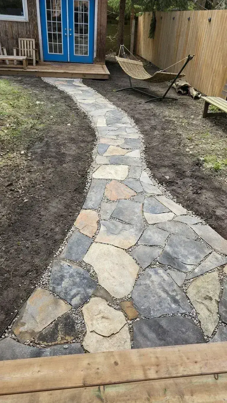 Flagstones patio renovation — photo 8
