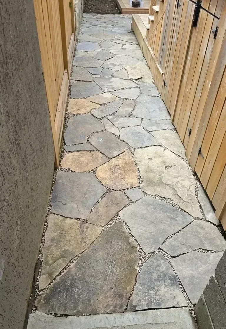 Flagstones patio renovation — photo 9