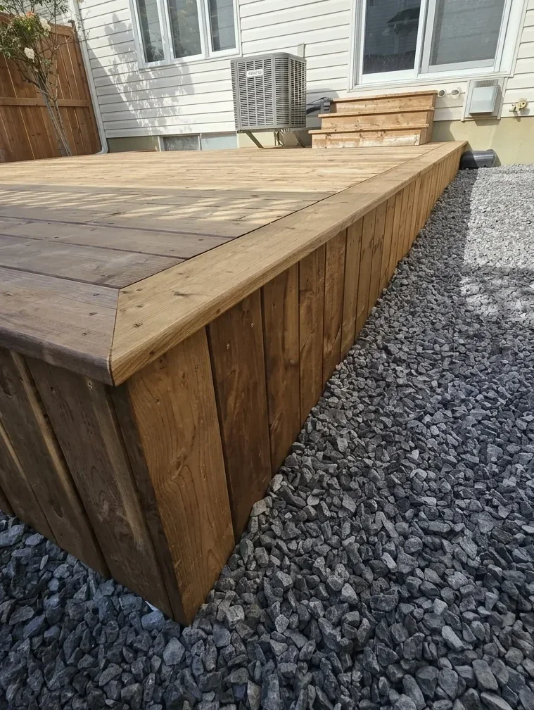 Floating deck with gravel around — photo 6