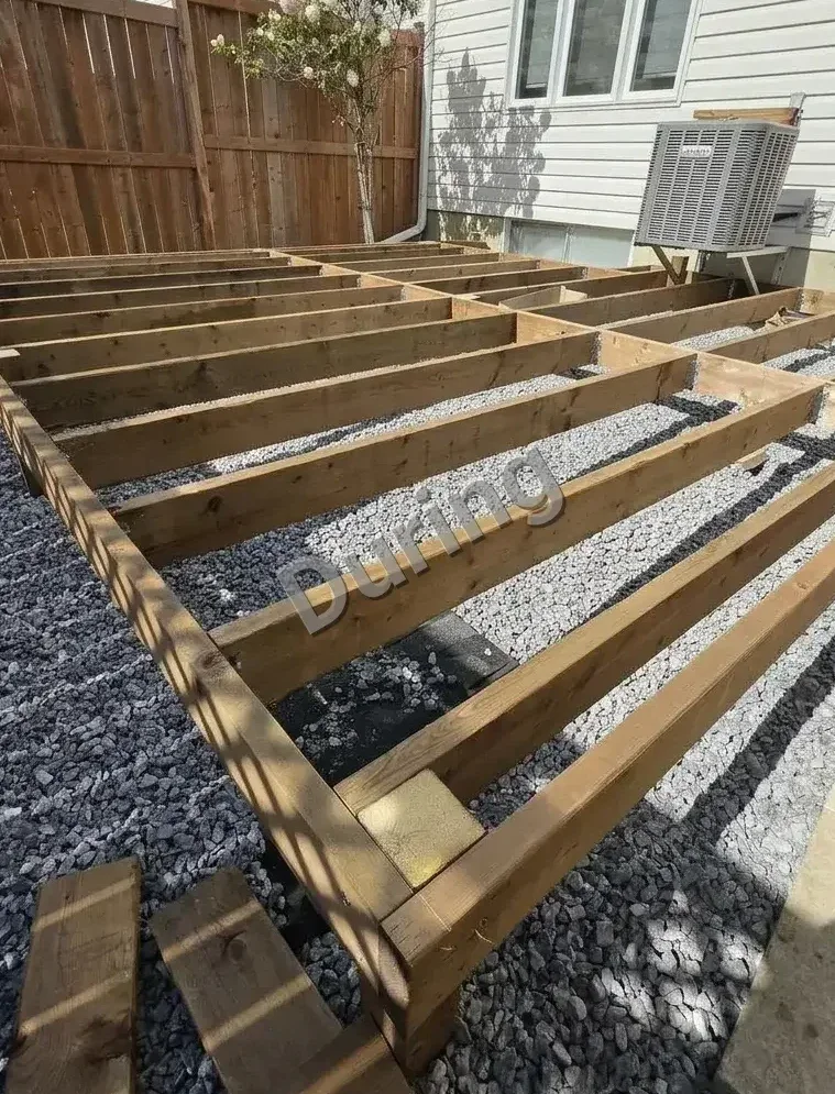 Floating deck with gravel around — photo 12