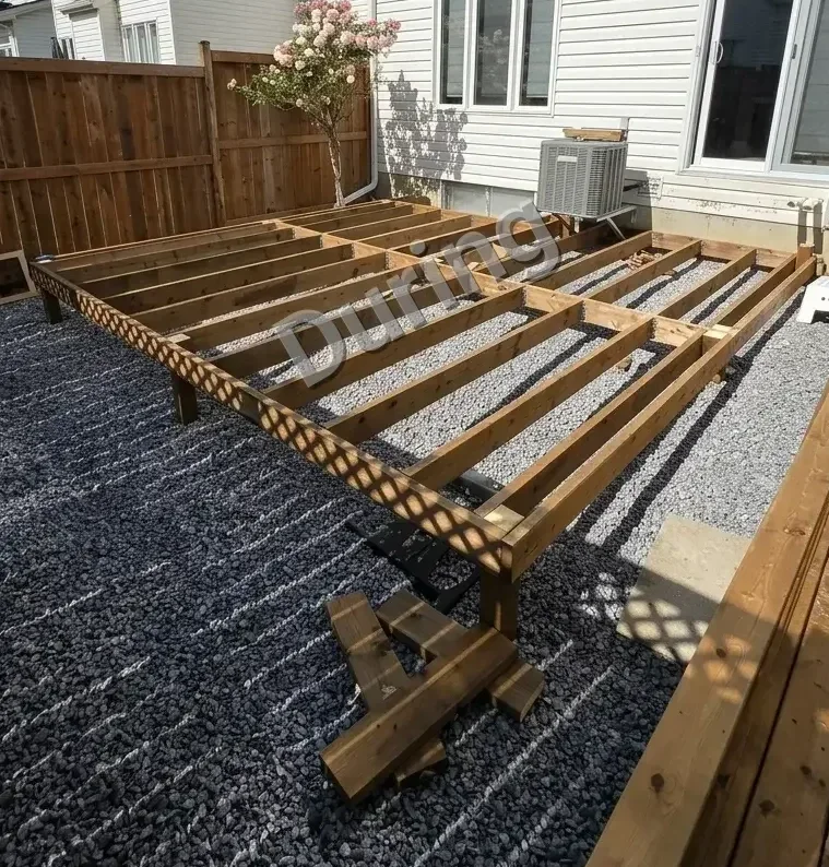 Floating deck with gravel around — photo 14